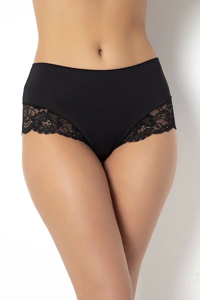 buHillco G-Box Black Lace Detailed Women's Plus Size Short Panties