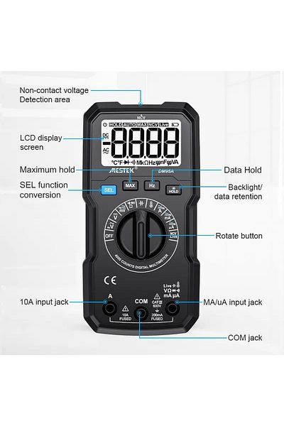 Mestek Dm95A Auto Range Portable Mini Multimeter