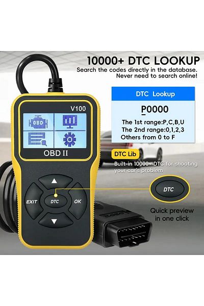 OBD Automotive error check:Comprehensive Diagnostics,All Vehicles After 1996-Read/Clear Codes,Voltage