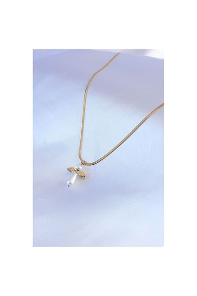 Skygo 316L Steel Gold Color Italian Chain Model Pawn Figure Women's Necklace - TJ-BKO7427