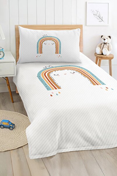 Realhomes مجموعة بيكيه فردية لطيفة على شكل قوس قزح للأطفال والرضع مع تاج بألو...