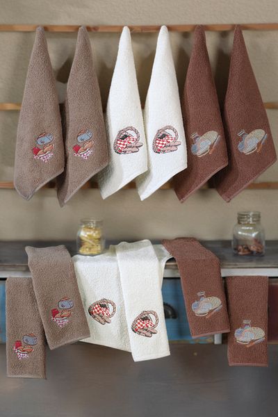 DNZGÜLCAN Kitchen Towel Set of 6 – 100% Cotton Hand Towels |   Face Towel – Dowry