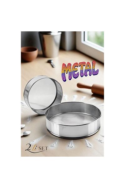 Skygo Metal Flour Sieve 15 and 24 cm Set of 2