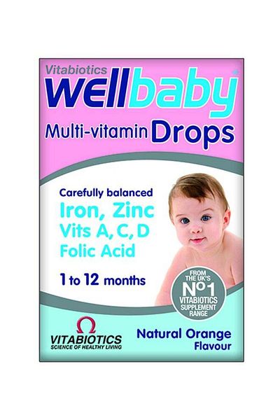 Vitabiotics Wellbaby Multivitamin Drops Natural Orange Flavour 30ml