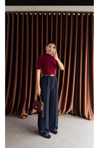 Twenty Eight Navy Blue Palazzo Trousers