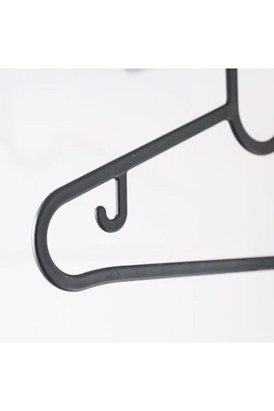 Mena Rise Şirinshop Hanger Plastic Slim Hanger, Clothes Hanger, Black Hanger (Standard, Piece, 30) 1108107