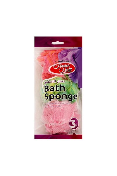 Homemate Home Mate Bath Sponge LH29 - 3 Pcs Set | Soft, Durable, 5.5 x 3.5 in Each Sponge
