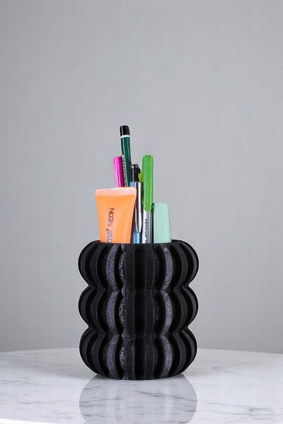 Evene Suport pentru stilou Suport pentru stilou de birou Organizator Suport pentru stilou Culoare neagra Model 75