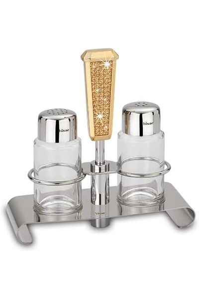 Mena Rise Şirinshop Mercury Gold Salt and Pepper Shaker Set of 2 1108107