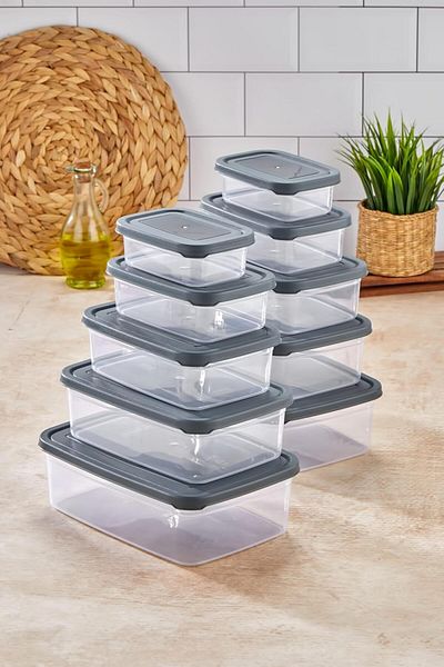 Mena Rise Şirinshop Store 5-Piece Leakproof Airproof Refrigerator Organizer & Storage Container Rectangular