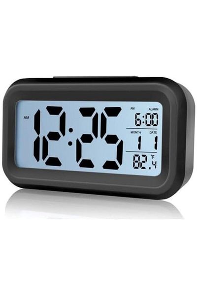 Mena Rise Diyar-ıFırsatShop Ceas de masă digital cu alarmă Senzor întunecat Fotocelulă - Negru 1017157