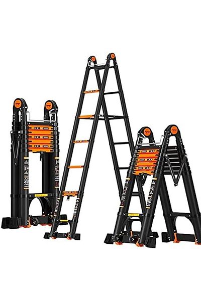 POWER INDUSTRIAL Power Industerial Telescopic Expansion Ladder A Type Multi-function Folding Stepladder 2.1+2.1