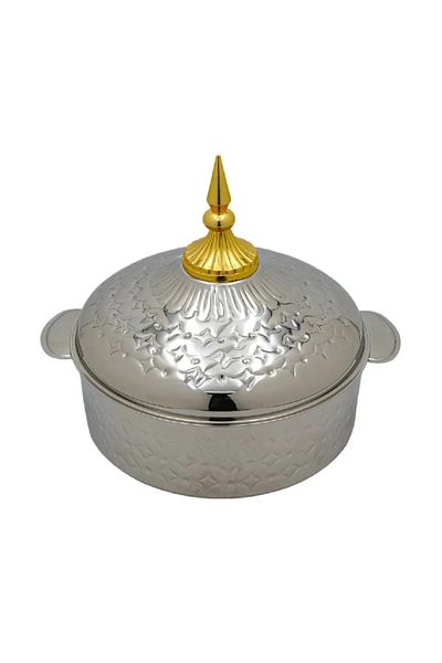 rexa Luxury Silver Stainless Steel Food Container – 2L Premium Hot & Cold Food Storage