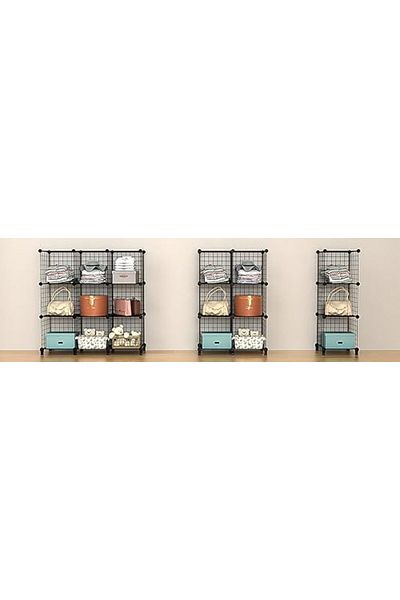Mena Rise Şirinshop Decorative Wire Cabinet - 6 Cubes 1108107