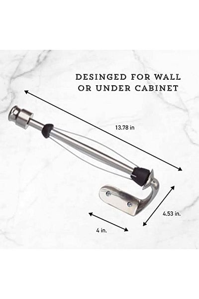 Mena Rise Şirinshop Perfect Tear Patent Paper Towel Holder for Wall Mounting, 35.6 Cm, Silver Color