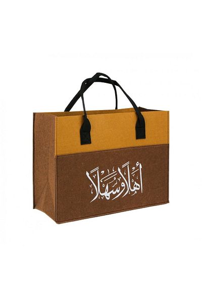 BASURRAH Brown and beige travel bag for tea and coffee