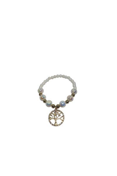 Blusmart Elastic Bracelet for Girls, Beads with Tree of Life, Women's Jewelry