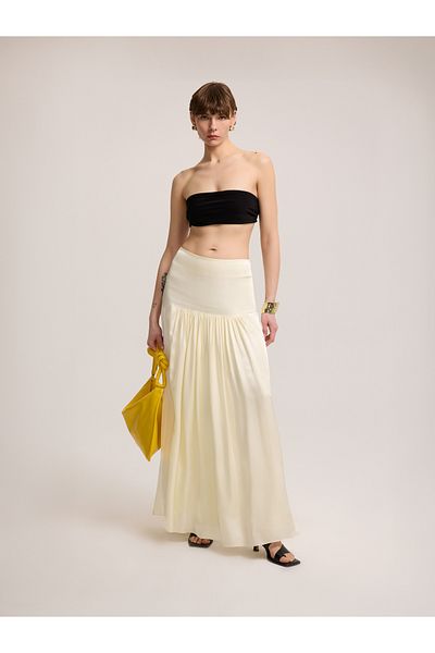 BAQA Yellow Skirt with Gather Detail