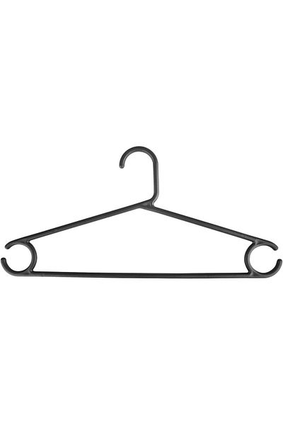 Mena Rise Diyar-Ifırsatshop 12 Pieces Plastic Black Clothes Hanger Rack Shirt Hanger Pan