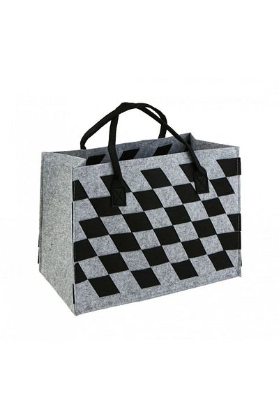 BASURRAH Grey and black travel bag