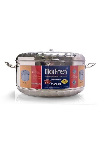 BASURRAH Max Fresh 5L Stainless Steel Food Container – Durable Insulated Server for Hot & Cold Meals