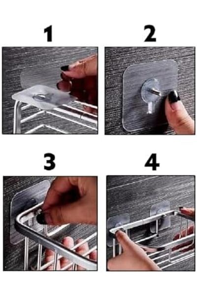 Mena Rise Şirinshop Adhesive Transparent Hanger 5 Pieces (Screw Hanger) 1108107