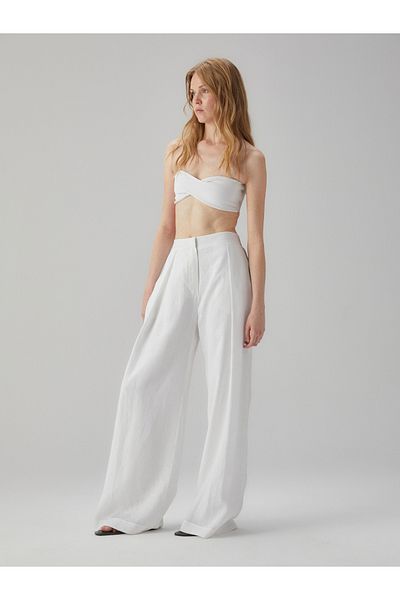 BAQA Wide Leg Linen Trousers