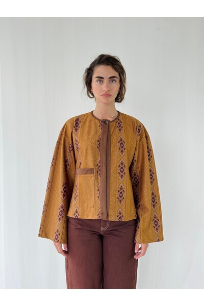 Retrobird Poncho Lightweight Jacket Women Camel