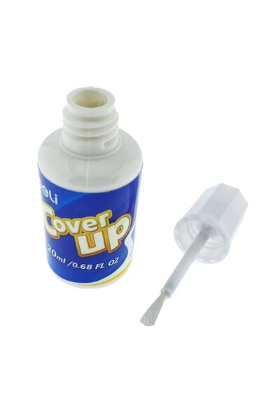 Deli Solvent-based Corrector Fluid, 20ml bottle, 93291, with brush applicator