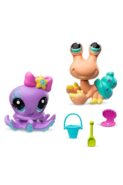 Littlest Pet Shop Lps Minis Series 3 Treasure Hunt 2-Piece Figure Pack - # 154 Octopus and # 155 Crabs