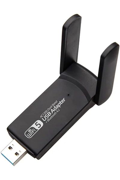 Mena Rise Wireless Adapter Wifi Network Card Supports 2.4g 5g Compatible with Desktop Computer Pc