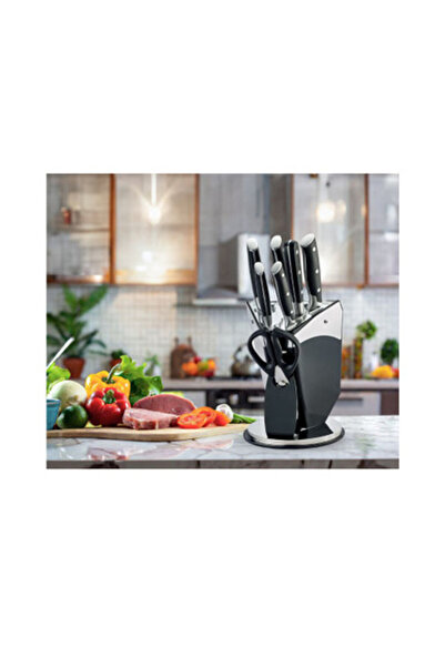 Arshia 8 Piece German Steel Kitchen Knife Set Professional Stainless Steel Blades with Ergonomic