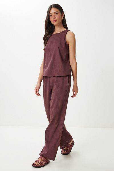 Lovelyİstanbul Linen Blouse Trousers Set