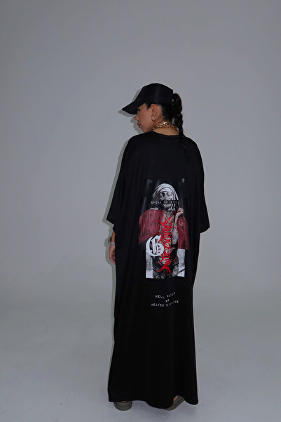 Gülşah Evecen dijital baskı oversize Tshirt elbise