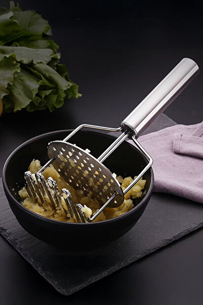 Vadi هراسة بطاطس مستديرة فاخرة من الفولاذ المقاوم للصدأ، هراسة بطاطس عملية، ج...