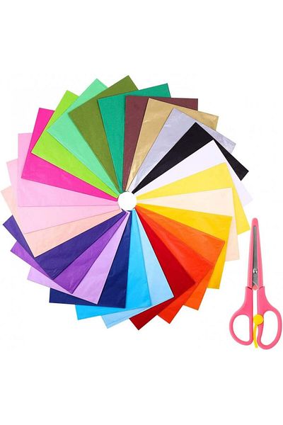 MMBOX Set of 200 sheets with 25 colors MMBOX absorbent paper, multicolor, paper, 50 x 66 cm