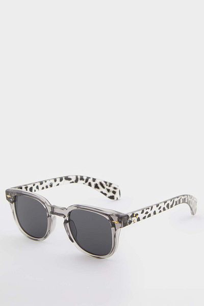 DeFacto Women's Round Black Plastic Frame Black Glass Uv Sunglasses F0610Axns