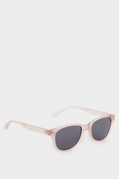 DeFacto Girl's Round Light Orange Plastic Frame Black Glass Polarized Sunglasses F4349A8Ns
