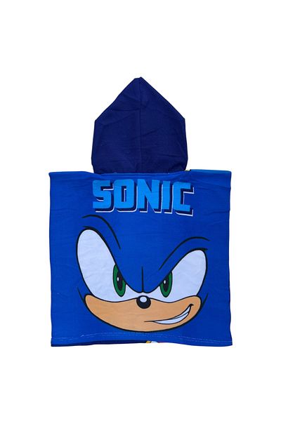 Sonic Children's bath towel, poncho type, multicolor, 50x100 cm, So fun, Sonic