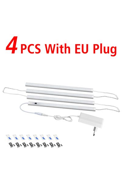 Choice 40CM WHITE 4PCS Under Cabinet Sensor Light Furniture LED Light Table Kitchen Lighting Hand Sweep Mot