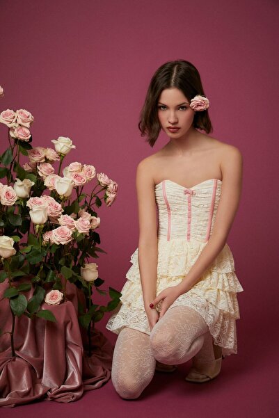 Forever 21 x Betsey Johnson | Kalp Yaka Mini Elbise