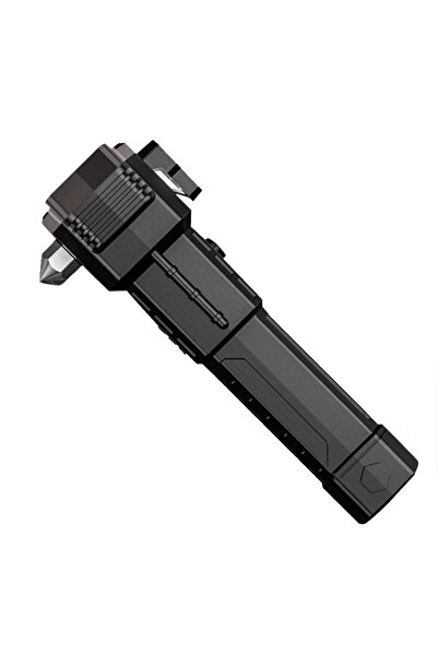 Optim Solution Rechargeable Flashlight, 4 light modes, Glass Breaker Hammer, Emergency Belt Blade
