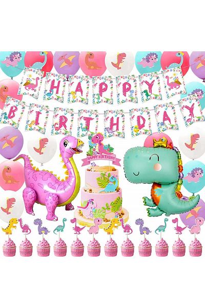 UINKI birthday set, paper/latex/foil, multicolor, 53 pieces