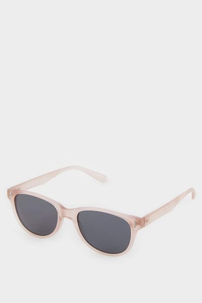 DeFacto Girl's Round Light Orange Plastic Frame Black Glass Polarized Sunglasses F4349A8Ns
