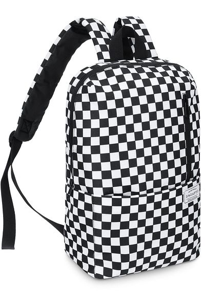 zagatto Rucsac urban pentru femei, model cu tablă de șah, impermeabil, format A4, casual/turistic, ZG692