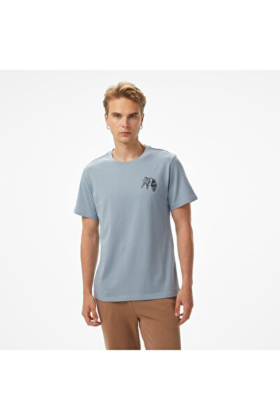 Converse Skeleton Party Erkek Mavi T-Shirt