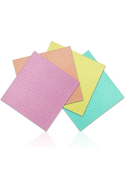 Mena Rise Sirinshop Cleaning |   Kitchen Cloth, Swedish Dishcloth, Sponge Cloth | 100% Cotton Cellulose |   Biyobo