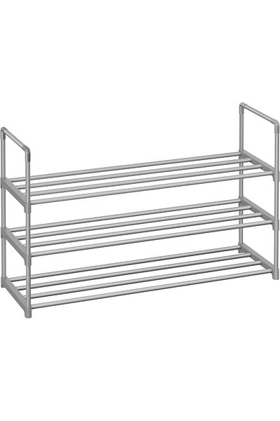 Mena Rise Şirinshop 3-Tier Shoe Rack, Shoe Storage Organizer, Metal Storage Rack, with 12