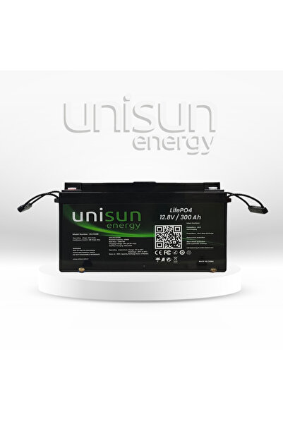 Unisun Enerji 12.8V 300AH Lifepo4 Batarya 6000 Cycle + Ekran + Bluetooth (12V...