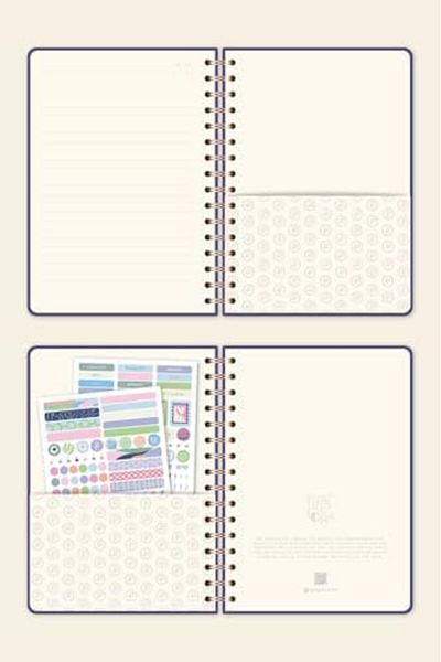 Mena Rise Diyar-Ifırsatshop A5 Spiral Hard Cover Linen Lined Undated Notepad Lilac 1017157